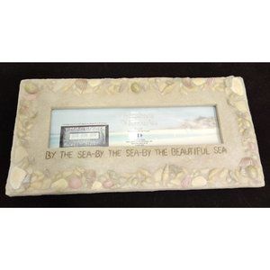 3D Resin Seashells Beach Nautical Frame Panorama View Or 3 Mini Photos 6x10"